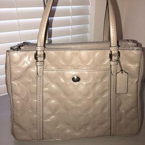 Coach Peyton OP Art Embossed Patent Jordan